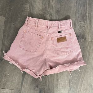 Wrangler Pink Denim A-line Shorts 24